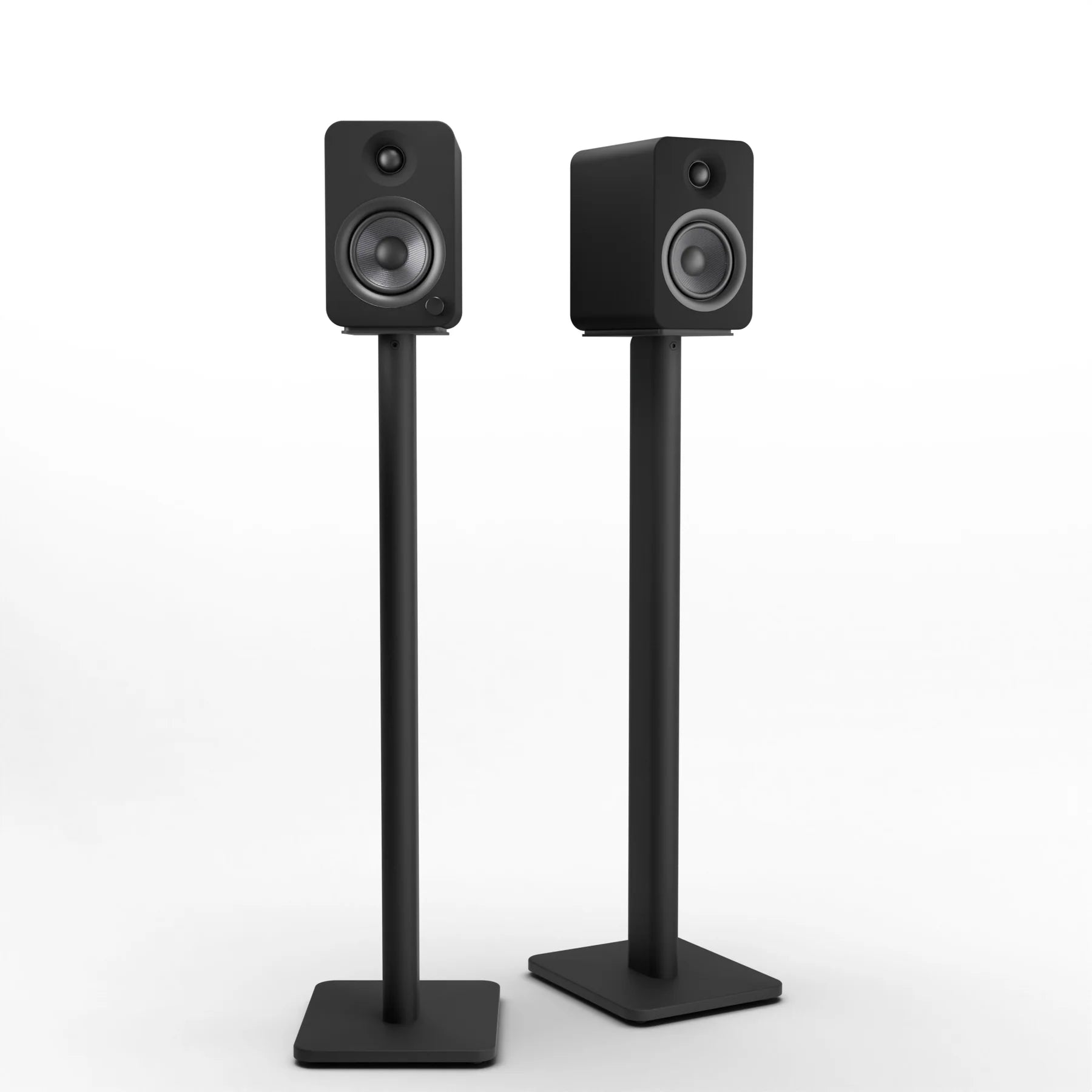 Dynamic Powered Bookshelf Speakers Bluetooth With Black Stand