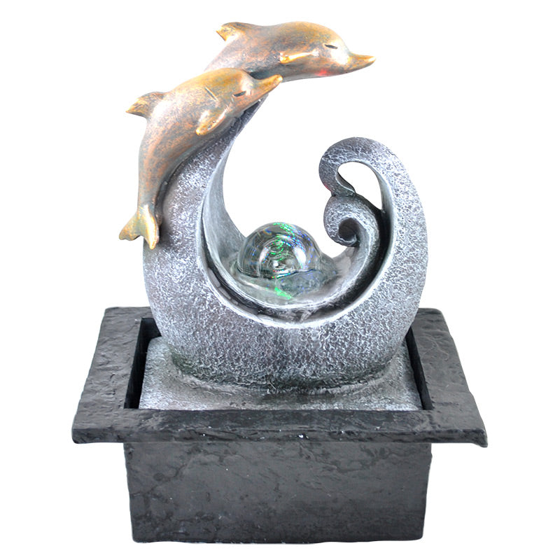 Dynamic and Graceful Dolphins Water Fountain