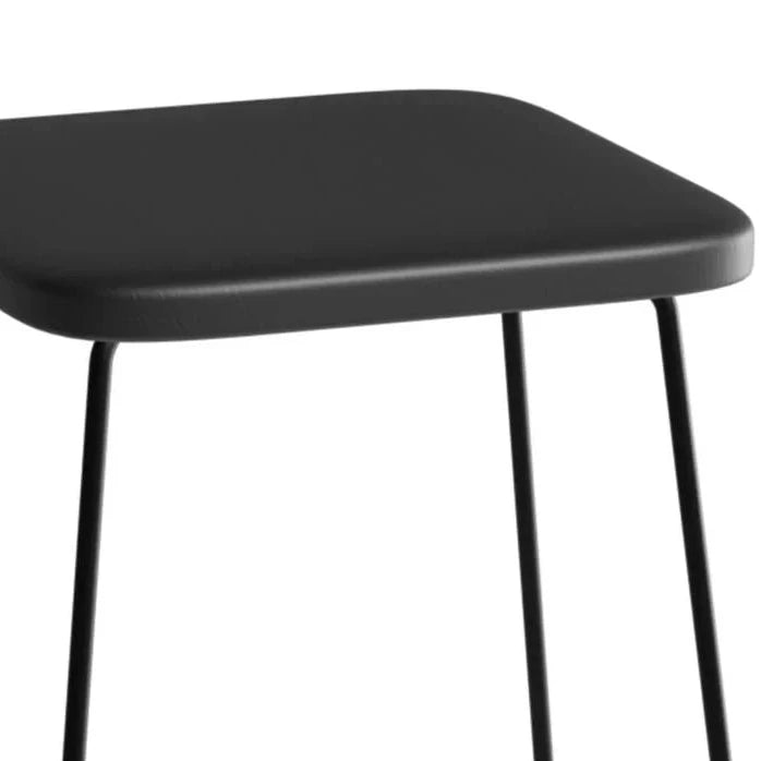 Ebony Square Seating Black Base High Stool - (Available in 2 Sizes)