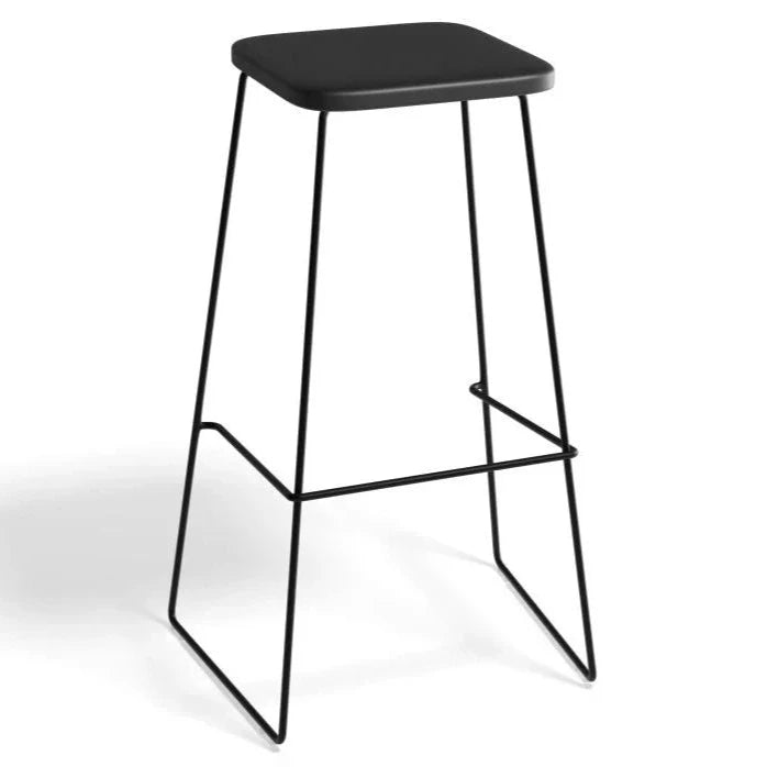 Ebony Square Seating Black Base High Stool - (Available in 2 Sizes)