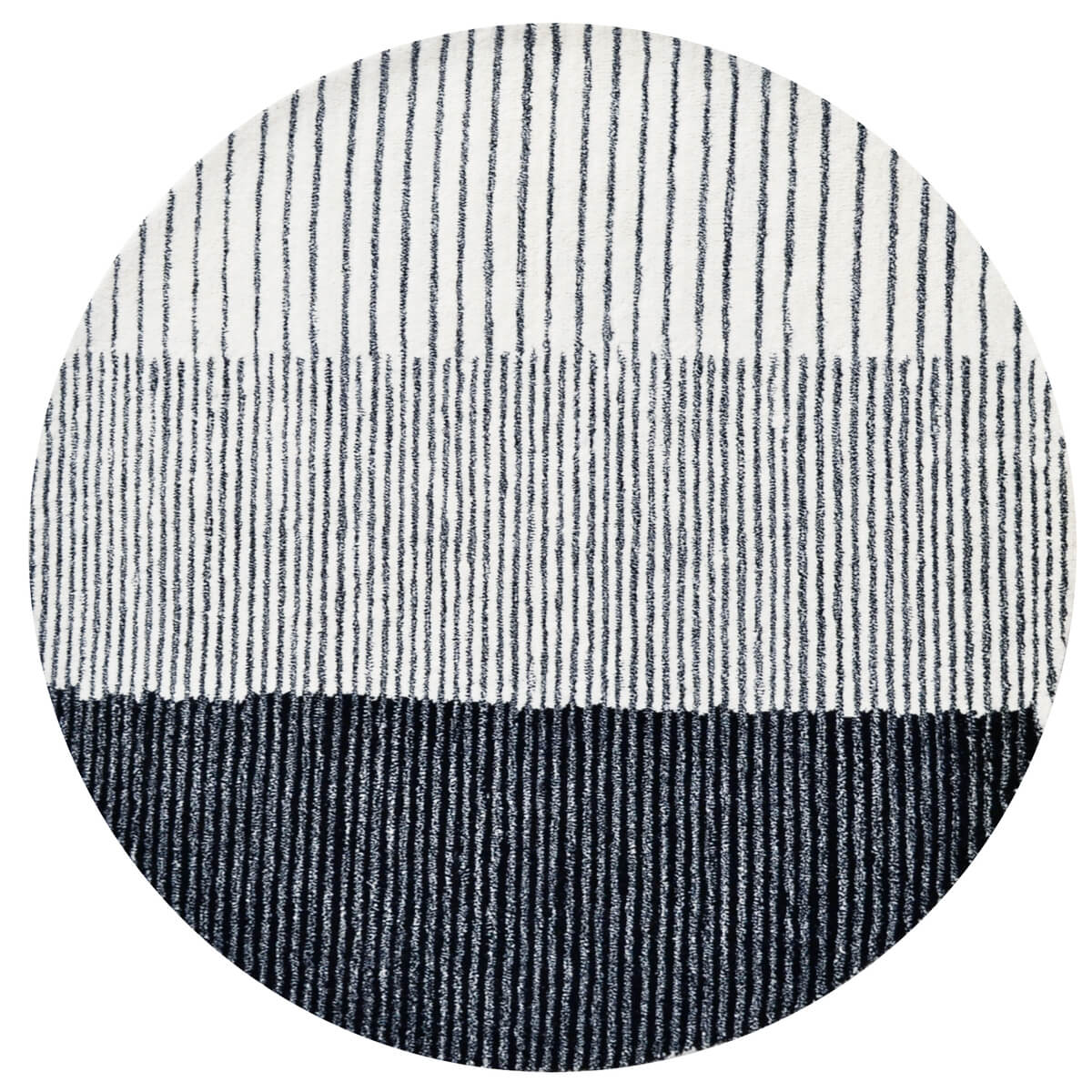 Eclipse Inspired Handmade Woolen Rug - Round