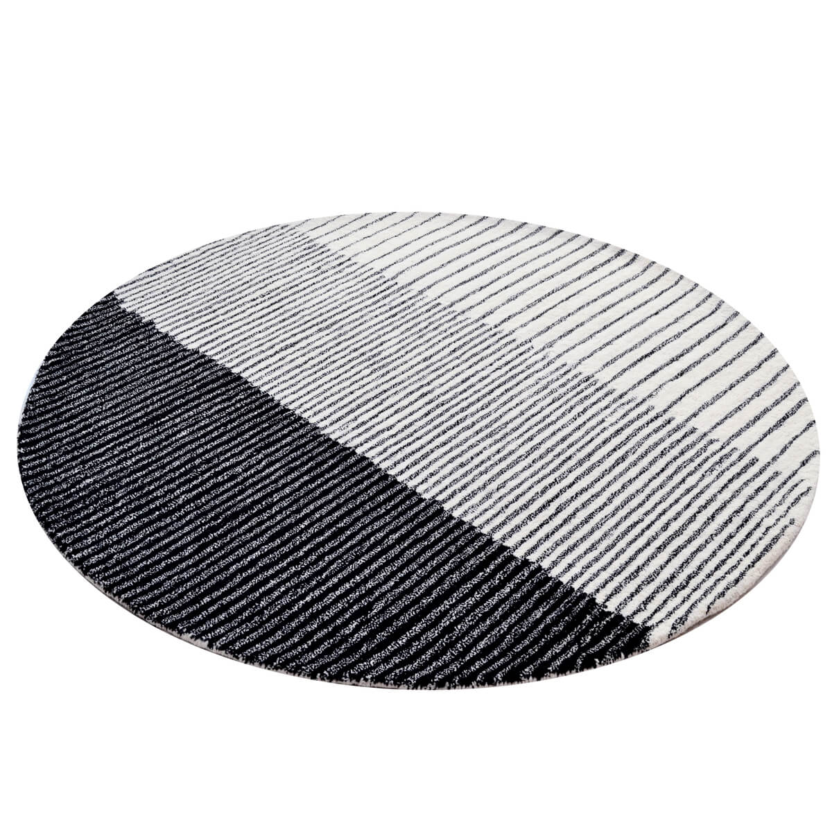 Eclipse Inspired Handmade Woolen Rug - Round