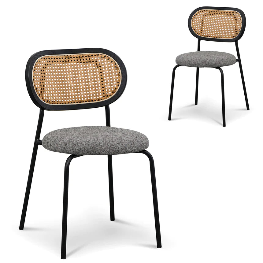 Eco-Friendly Rattan Dining Chair - Charcoal (Set of 2)