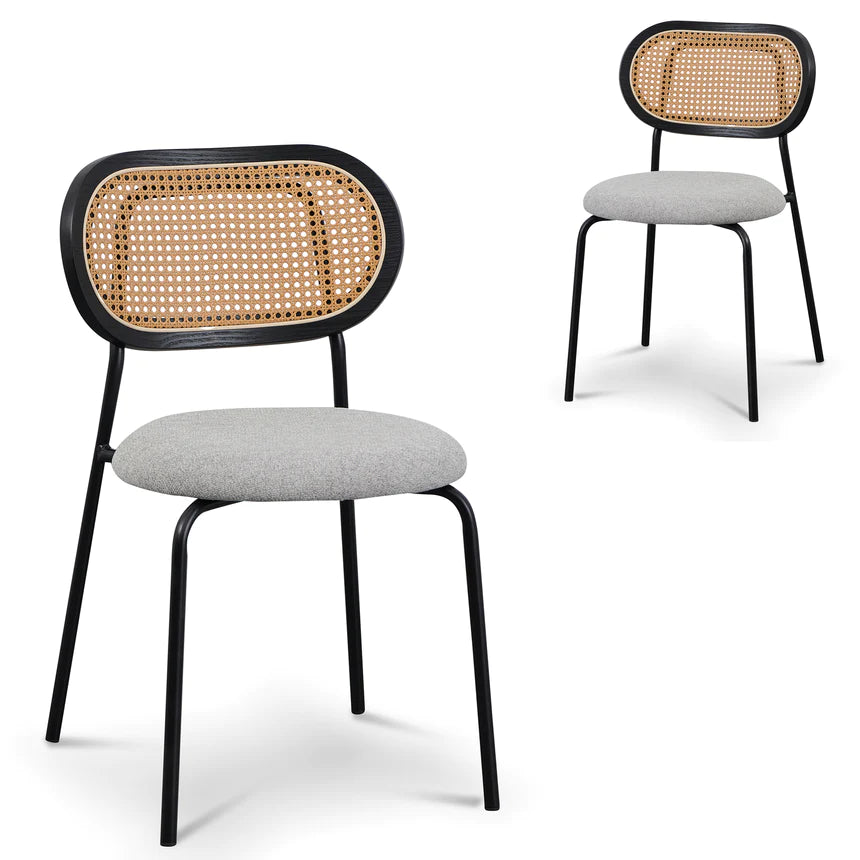 Eco-Friendly Rattan Dining Chair - Grey (Set of 2)