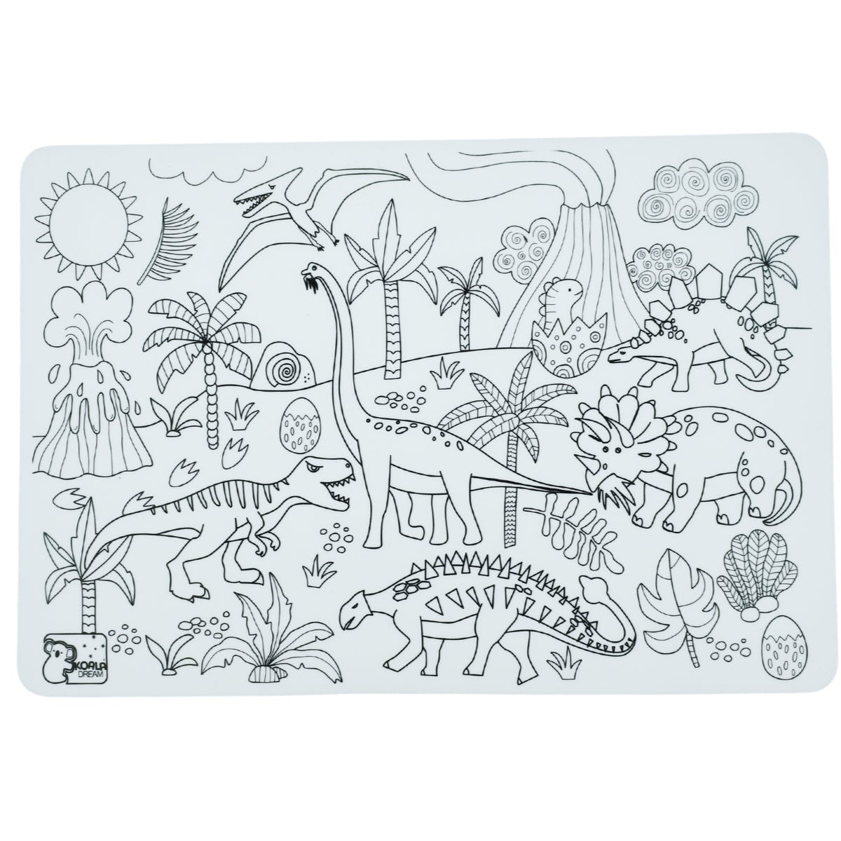 Eco Doodle Reusable Silicone Drawing Mat - Dino Adventure