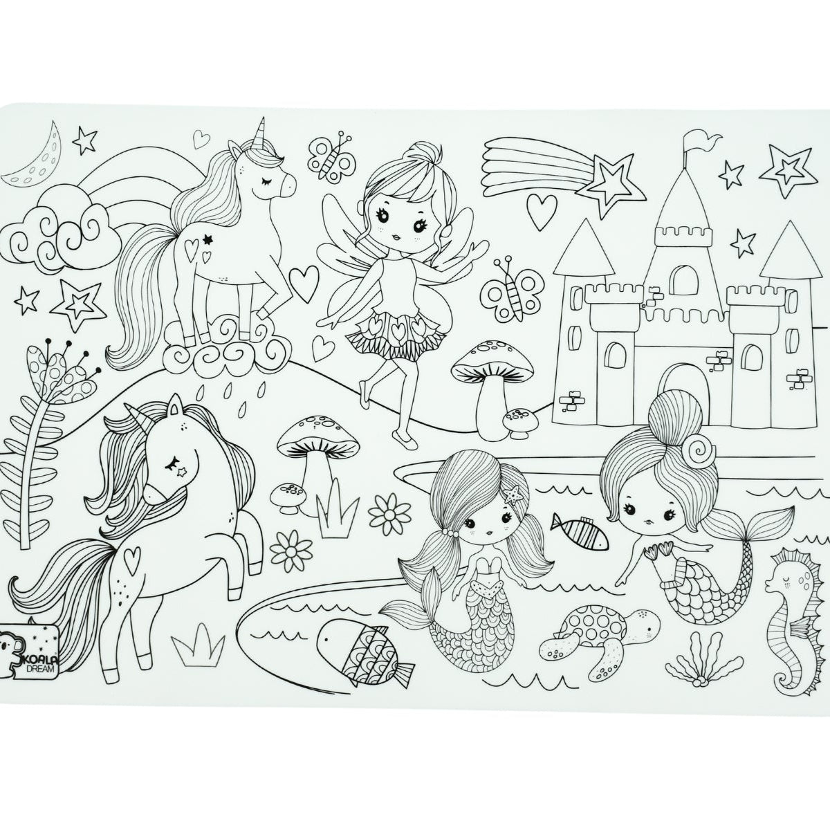 Eco Doodle Reusable Silicone Drawing Mat - Enchanted Kingdom