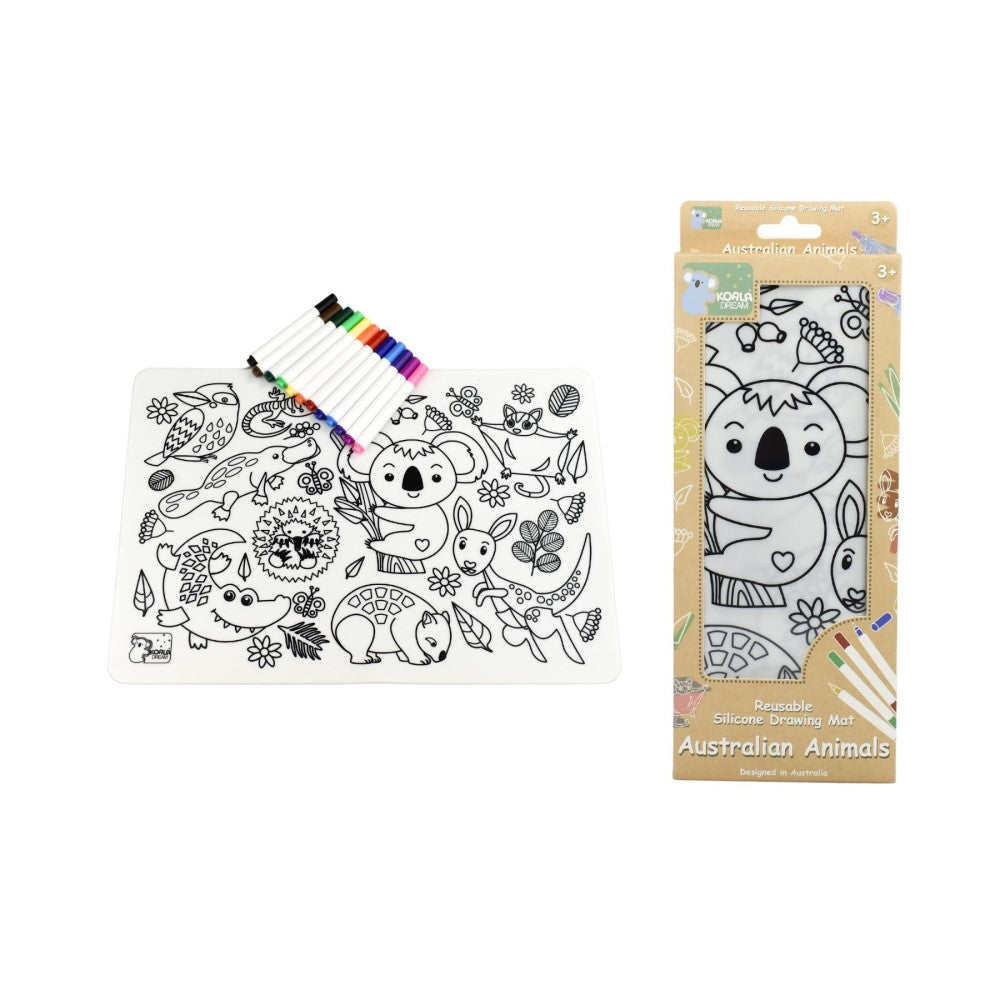 Eco Doodle Reusable Silicone Drawing Mat – Australian Animals