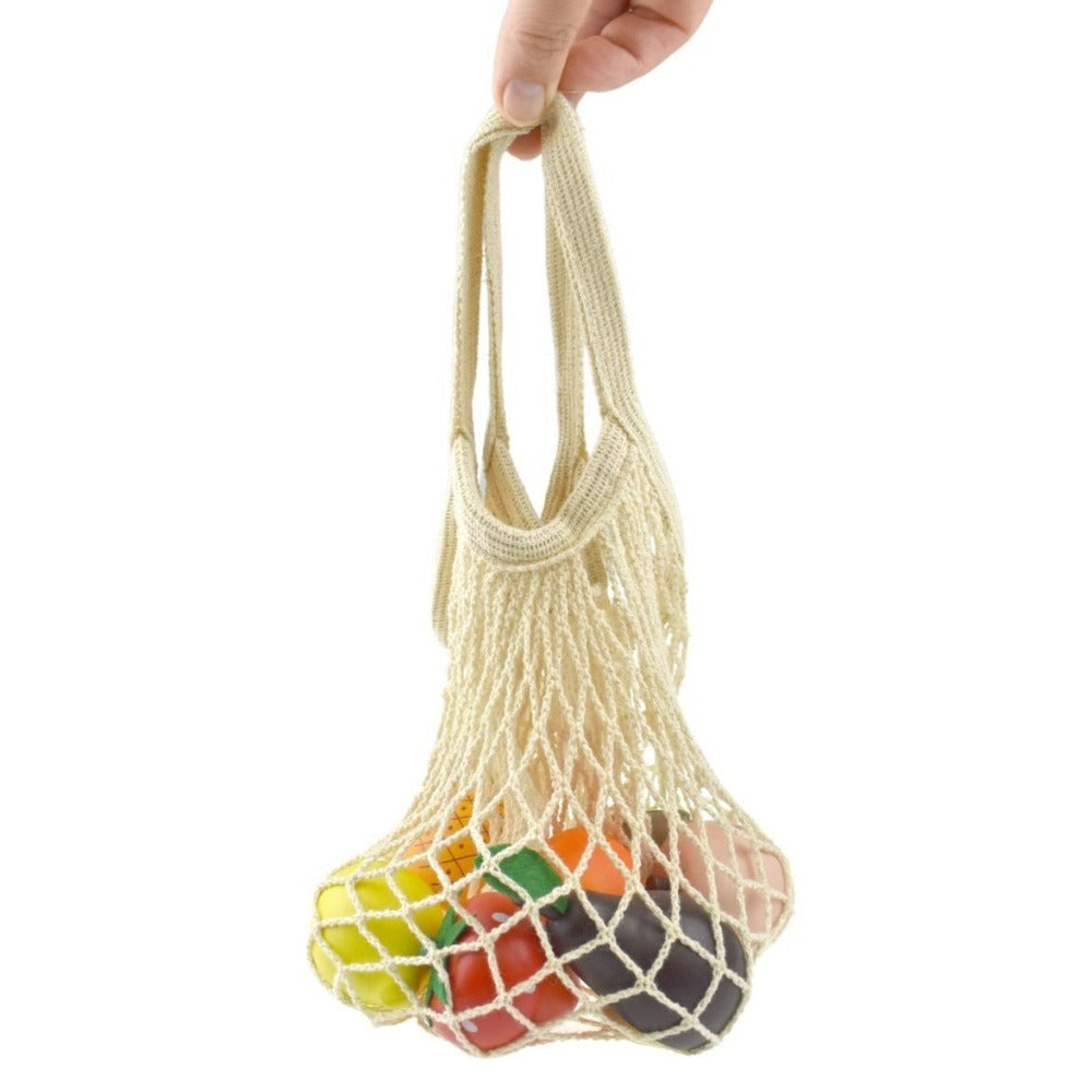 Eco Harvest Kids Wooden Fruits Set with Mesh Bag