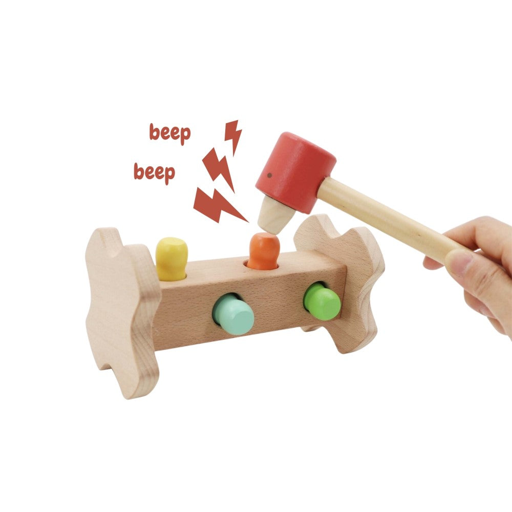 Eco Pecker Playtime Wooden Hammer Bench