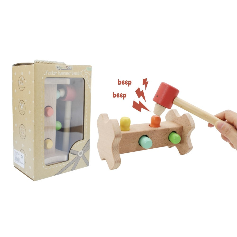 Eco Pecker Playtime Wooden Hammer Bench