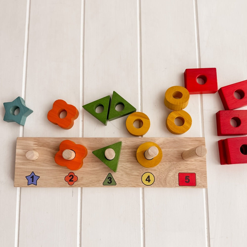 Educational Design Wooden Counting Stair