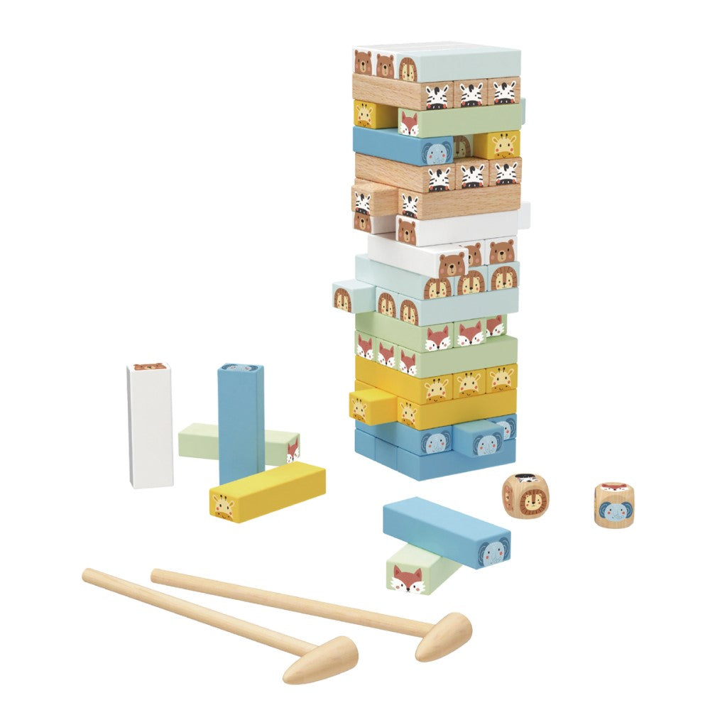 Kids Wooden Animals Stacking Blocks Game