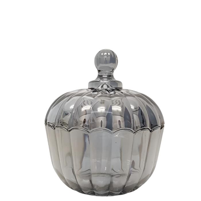 Edward Ribbed Embossed Circle Glass Jar - Available in 3 Colors