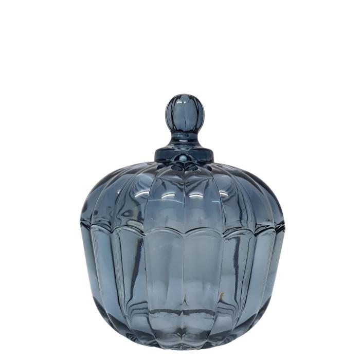 Edward Ribbed Embossed Circle Glass Jar - Available in 3 Colors