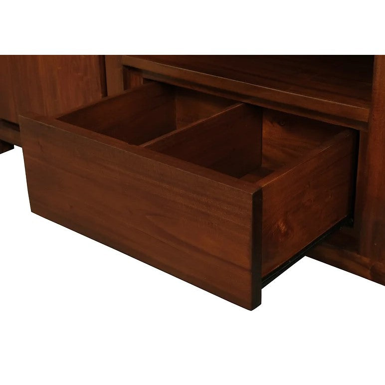 Effortless 2 Door 1 Drawer Entertainment Unit - Brown