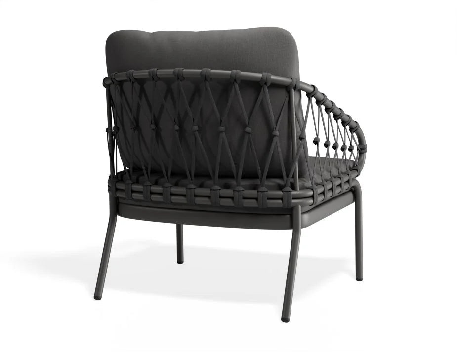 Effortless Style Charcoal Base Kara Lounge Chair - Dark Grey