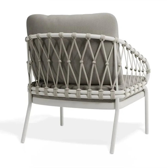 Effortless Style White Base Kara Lounge Chair - Dark Grey