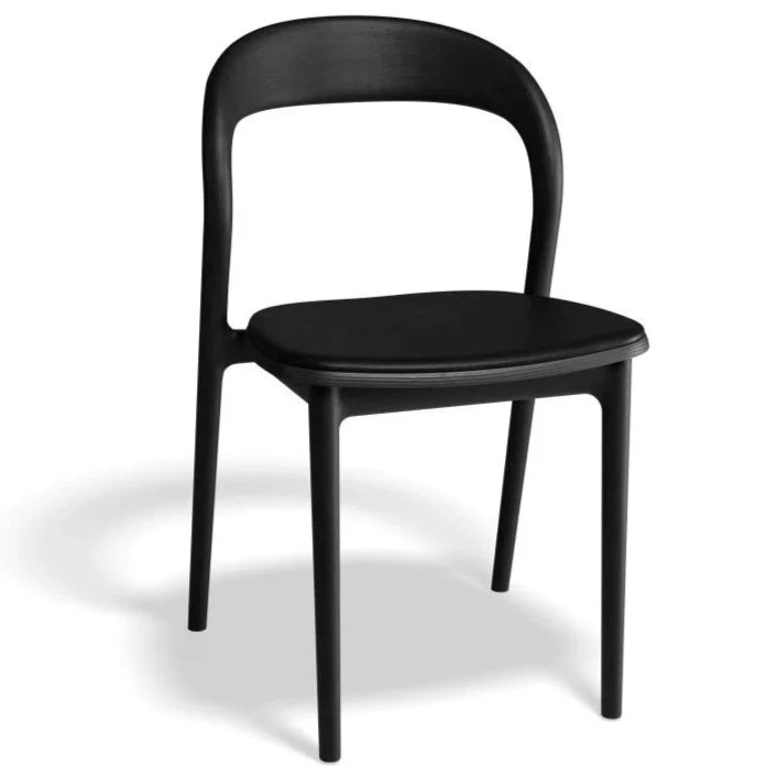 Elegant Black Oak with Pad Dining Chair (Available in 3 Colors)