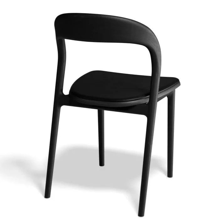 Elegant Black Oak with Pad Dining Chair (Available in 3 Colors)