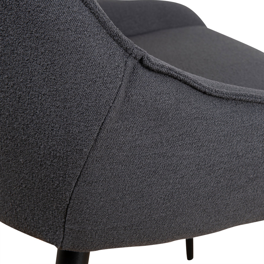 Soft Sophistication Fabric Dining Chair - Charcoal