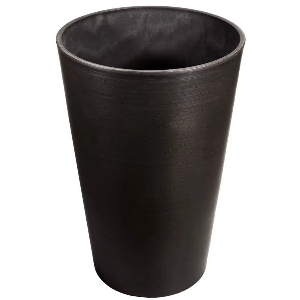 Elegant Dark Grey Round Planter 47cms