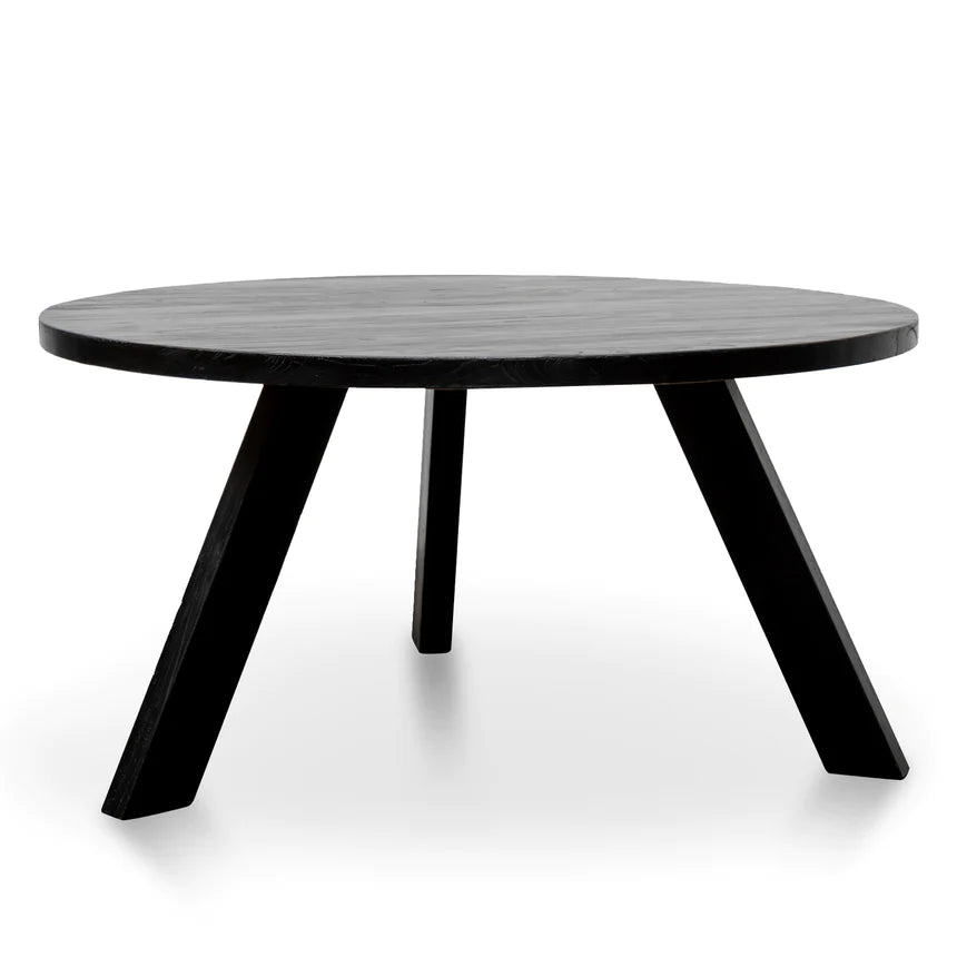 Elegant Ebony Dining Table 150cms - Black