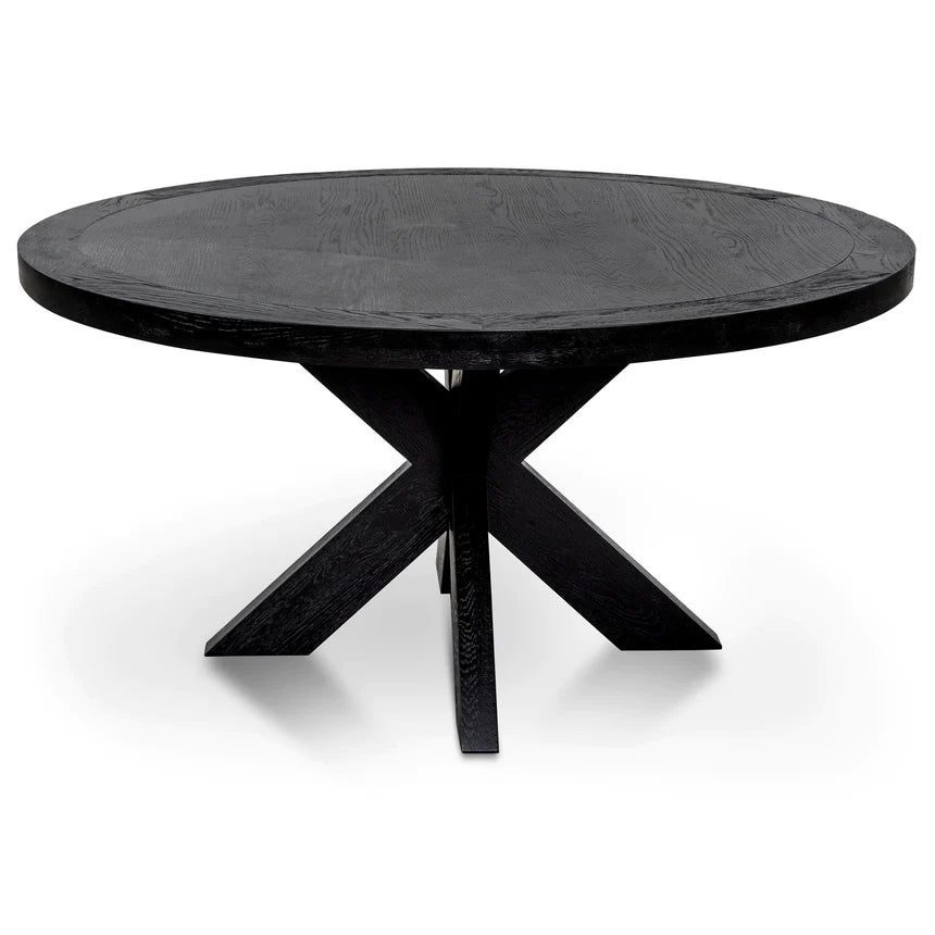 Elegant Ebony Dining Table 150cms - Black