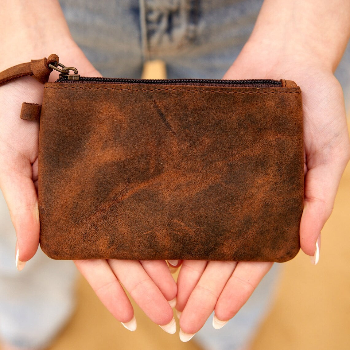 Elegant Envelope Leather Clutch Bag