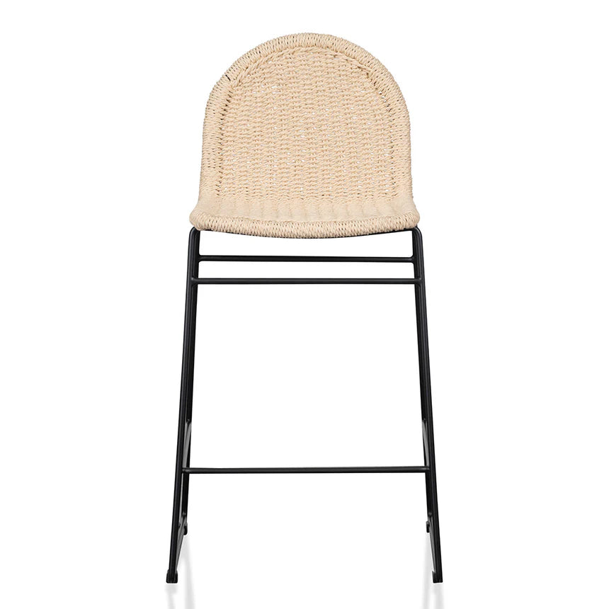 Elegant Essentials Rattan Barstool - Natural Seat (Set of 2)