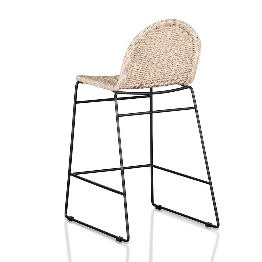 Elegant Essentials Rattan Barstool - Natural Seat (Set of 2)