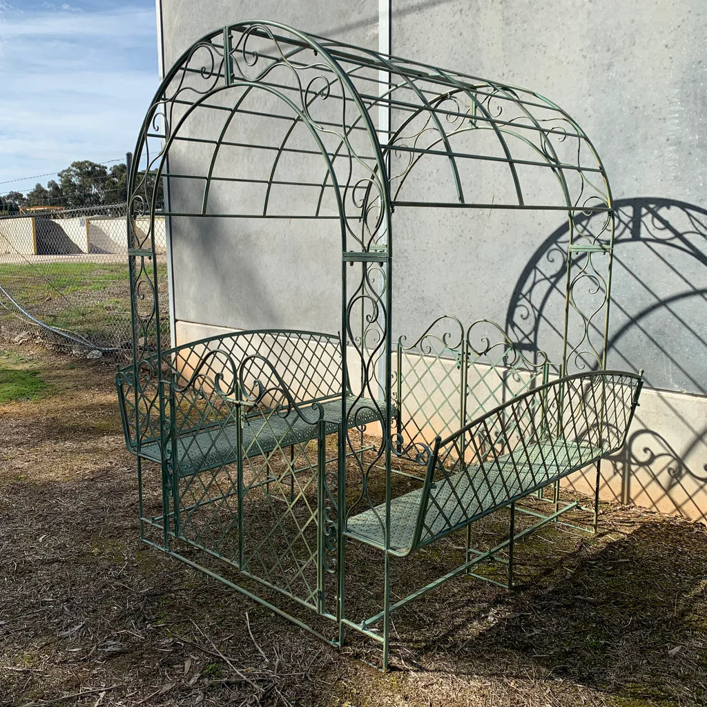 Elegant Gazebo with Gates & Bench Seats