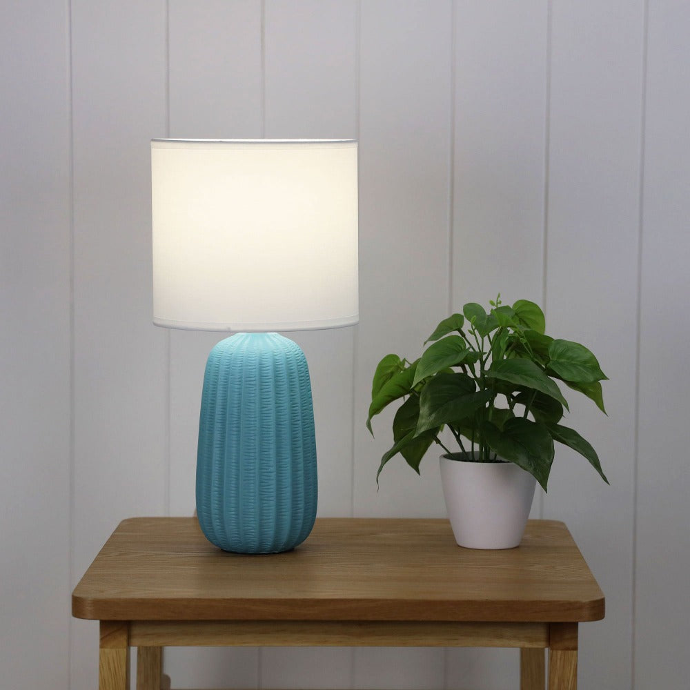 Elegant Glazed Ceramic Table Lamp 38cms (Available in 4 Colors)