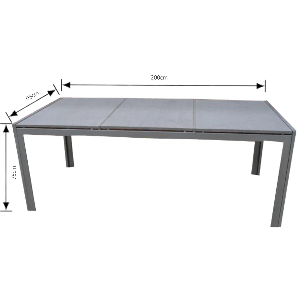 Elegant Granite Outdoor Rectangle Table