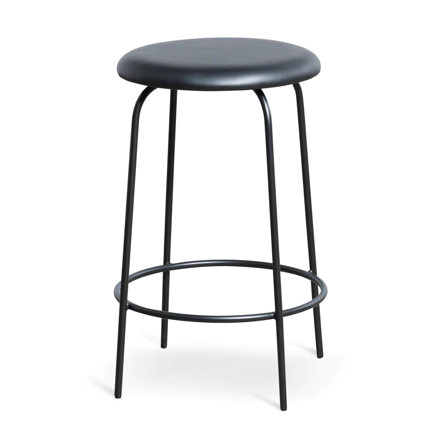 Elegant Metal Bar Stool - Black