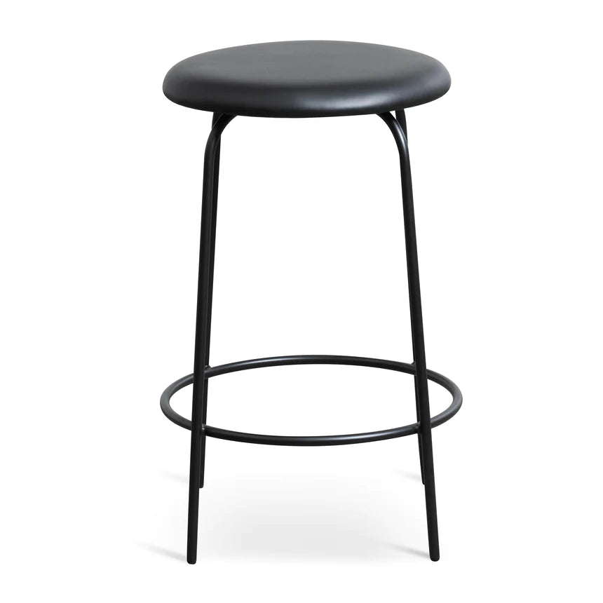 Elegant Metal Bar Stool - Black