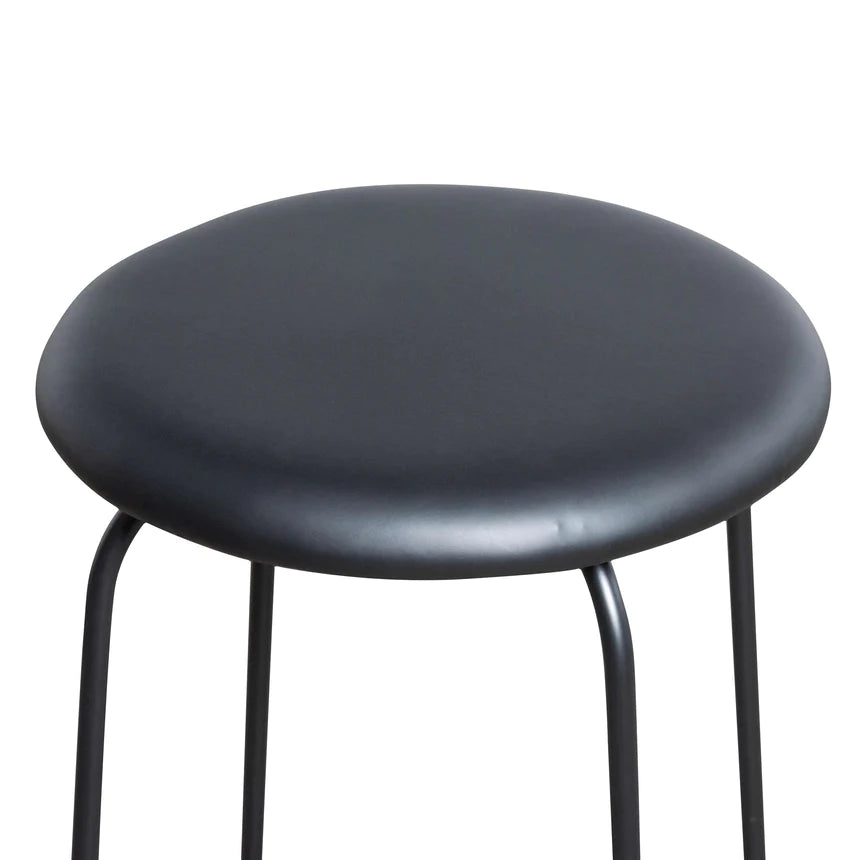 Elegant Metal Bar Stool - Black