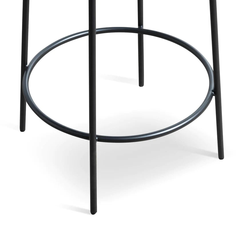 Elegant Metal Bar Stool - Black