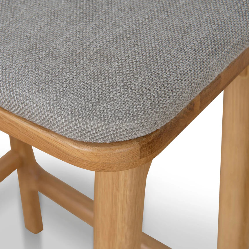 Elegant Natural Bar Stool - Grey