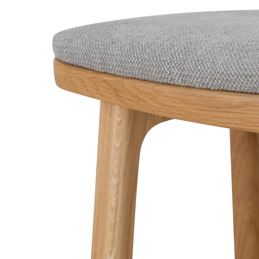 Elegant Natural Bar Stool - Grey