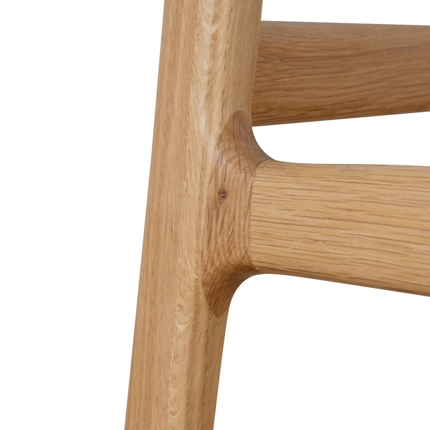 Elegant Natural Bar Stool - Grey