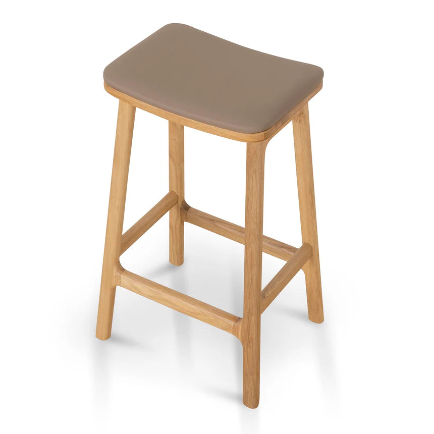 Elegant  Natural Bar Stool - Mocha Brown