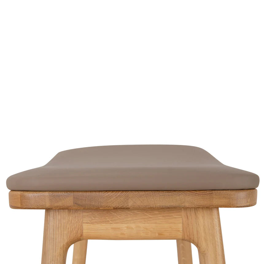 Elegant  Natural Bar Stool - Mocha Brown