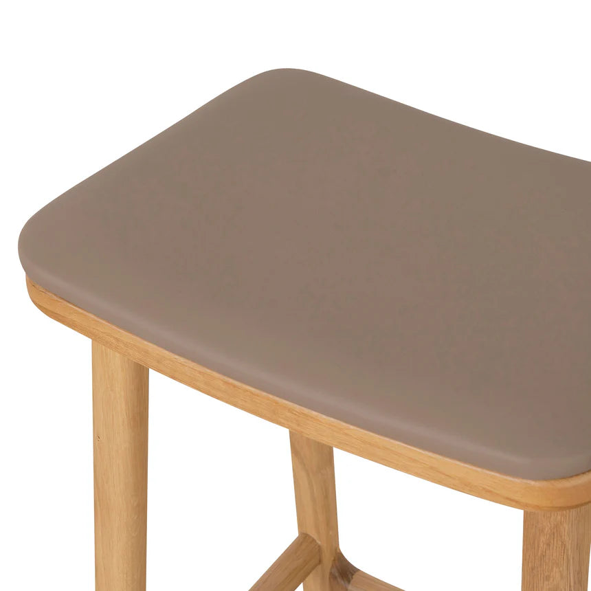 Elegant  Natural Bar Stool - Mocha Brown