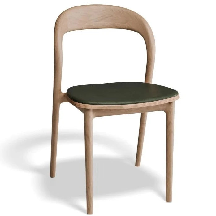 Elegant Natural Oak with Pad Dining Chair (Available in 4 Colors)