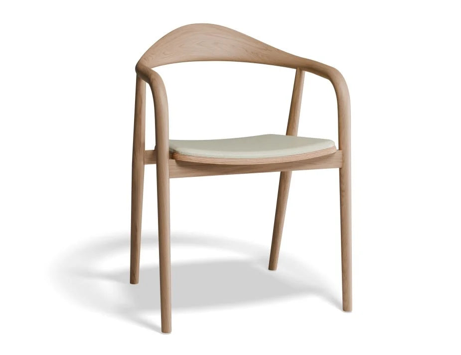 Natural Maple with Pad Dining Chair (Available in 4 Colors)