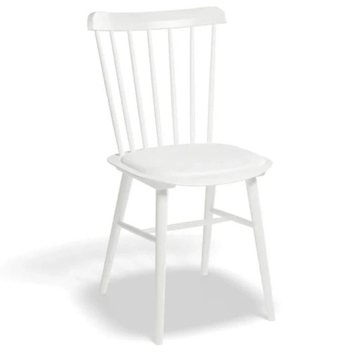 Elegant Oak Wooden White Pad Dining Chair