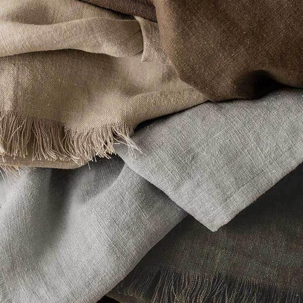 Elegant Oakley Linen Throw - Sky Blue - 130x230cms