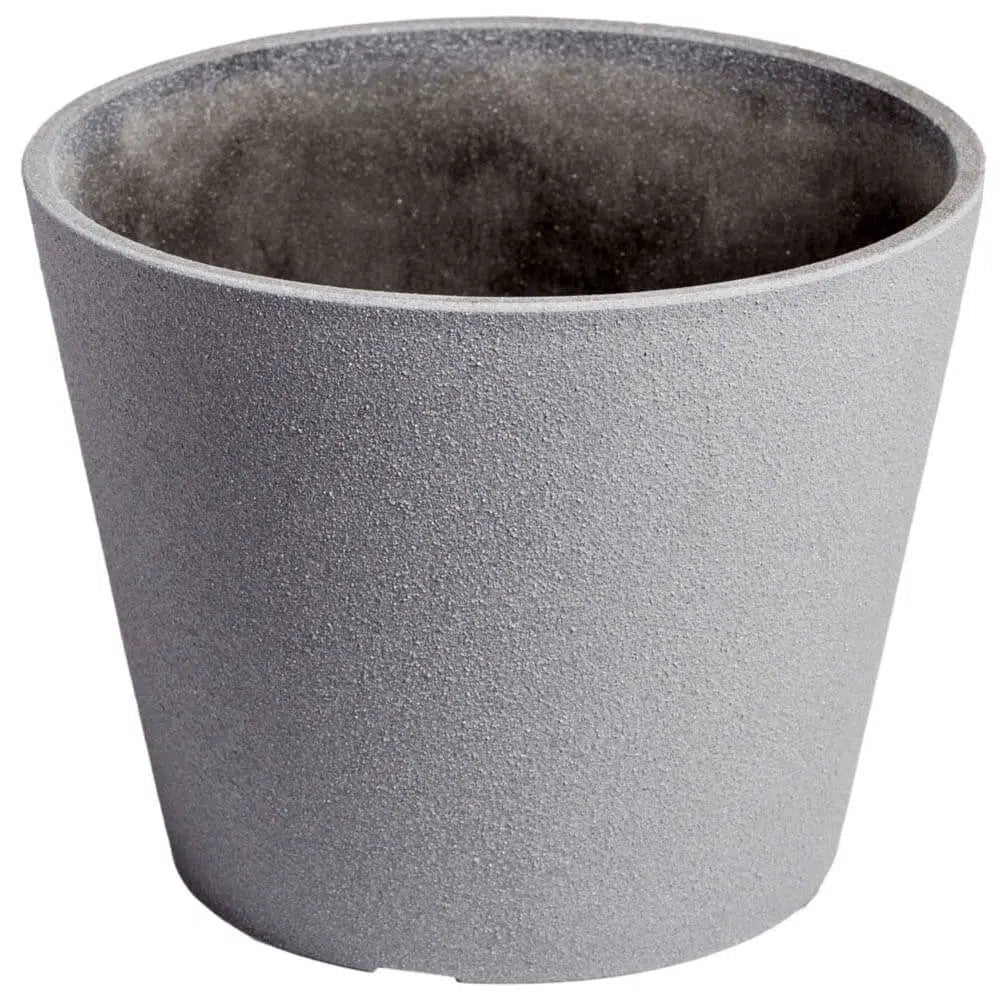 Elegant Rendered Grey Planter Pot 25cms