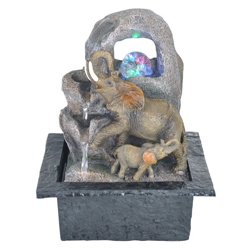 Elegant Rocky Elephants Water Fountain