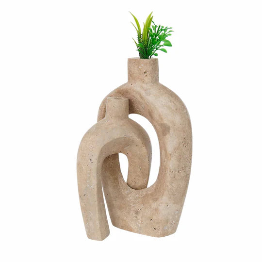 Elegant Sculptural Design Arm-Lock Marble Vase